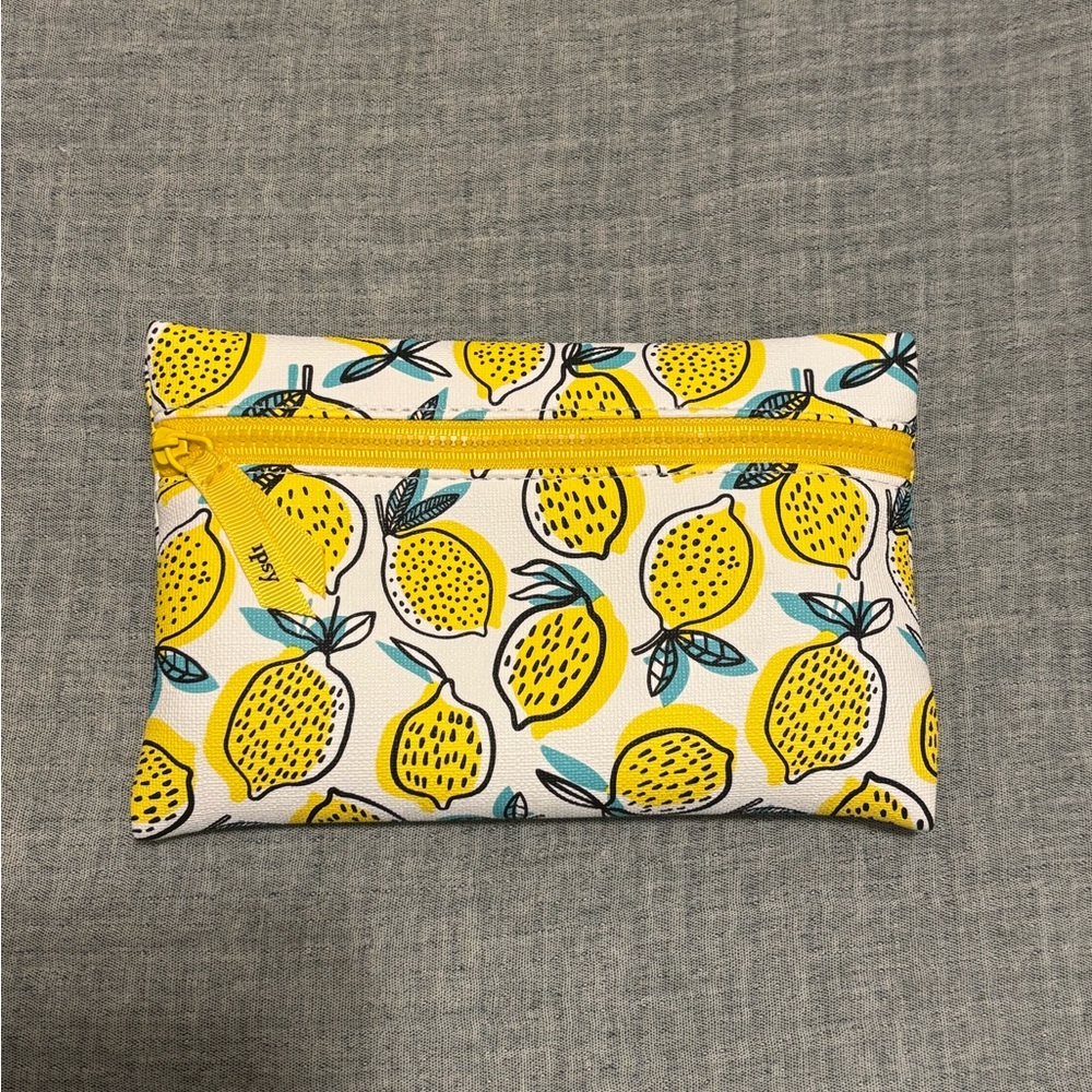 Ipsy Lemon Zippered Pouch